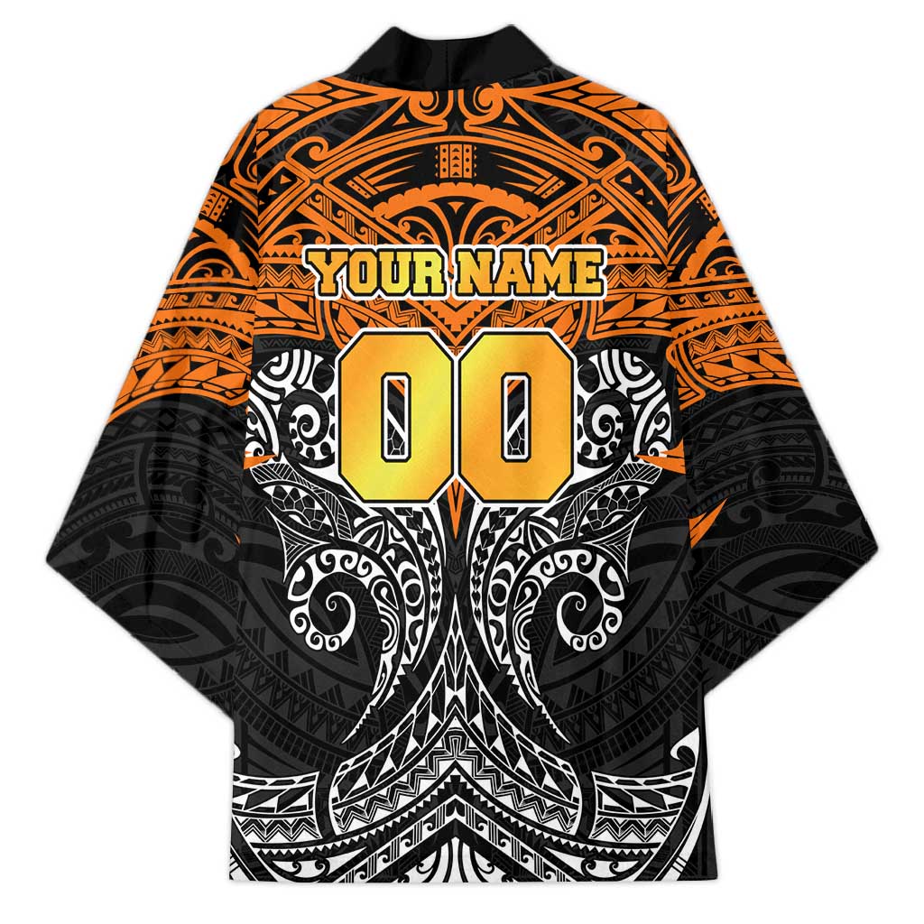 Personalized Wests Tigers Kimono Polynesian Tribal Pattern Style