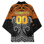 Personalized Wests Tigers Kimono Polynesian Tribal Pattern Style