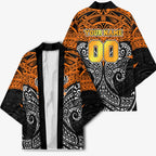 Personalized Wests Tigers Kimono Polynesian Tribal Pattern Style