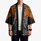 Personalized Wests Tigers Kimono Polynesian Tribal Pattern Style