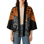 Personalized Wests Tigers Kimono Polynesian Tribal Pattern Style