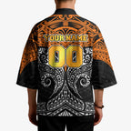 Personalized Wests Tigers Kimono Polynesian Tribal Pattern Style