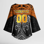 Personalized Wests Tigers Kimono Sleeve Blouse Polynesian Tribal Pattern Style
