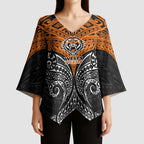 Personalized Wests Tigers Kimono Sleeve Blouse Polynesian Tribal Pattern Style