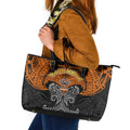 Personalized Wests Tigers Leather Tote Bag Polynesian Tribal Pattern Style