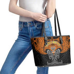 Personalized Wests Tigers Leather Tote Bag Polynesian Tribal Pattern Style
