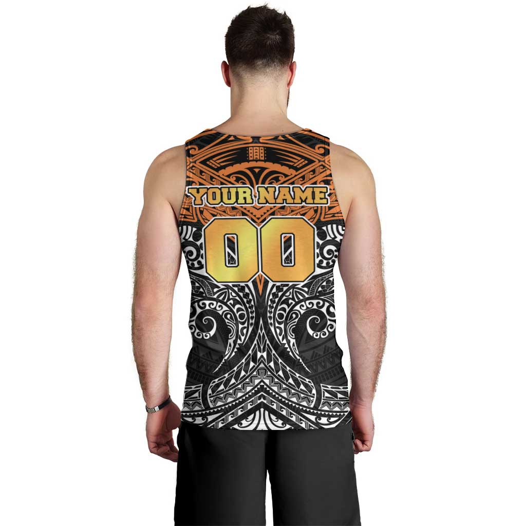 Personalized Wests Tigers Men Tank Top Polynesian Tribal Pattern Style