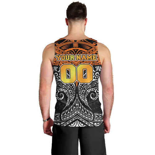 Personalized Wests Tigers Men Tank Top Polynesian Tribal Pattern Style