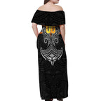 Personalized Wests Tigers Off Shoulder Maxi Dress Polynesian Tribal Pattern Style