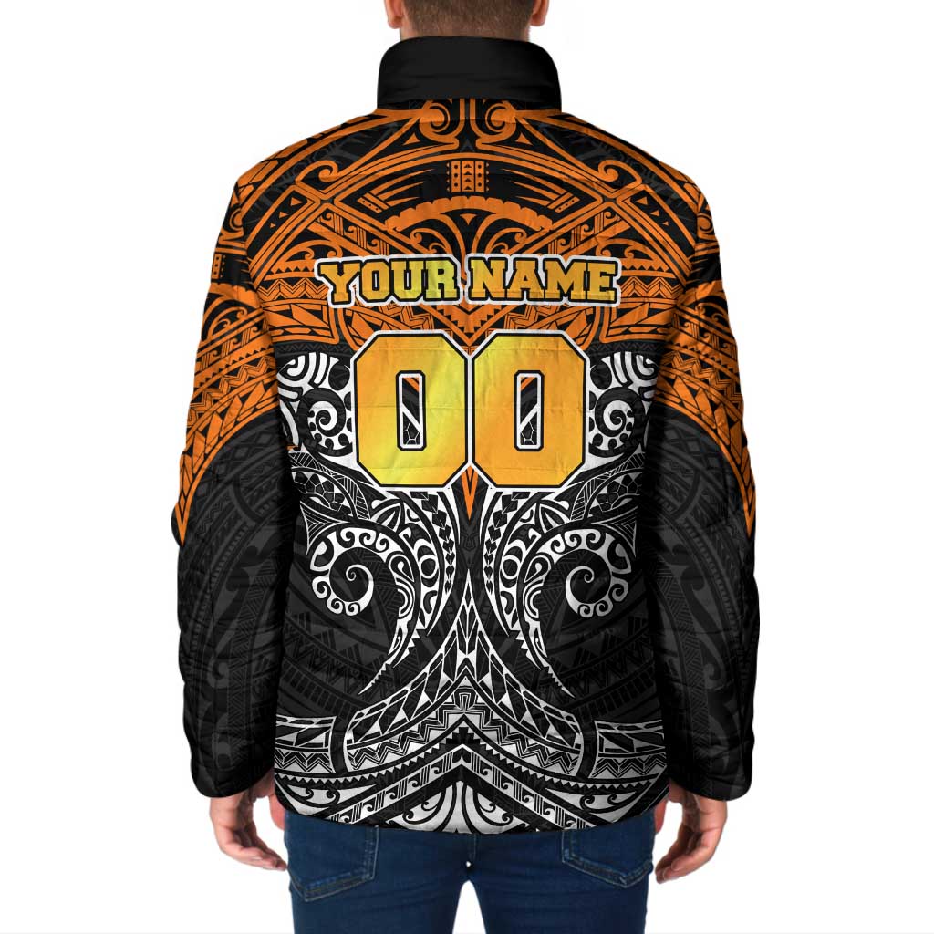 Personalized Wests Tigers Padded Jacket Polynesian Tribal Pattern Style