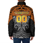 Personalized Wests Tigers Padded Jacket Polynesian Tribal Pattern Style