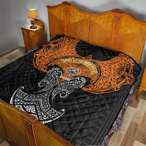 Personalized Wests Tigers Quilt Polynesian Tribal Pattern Style
