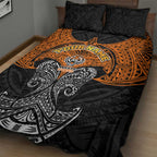 Personalized Wests Tigers Quilt Bed Set Polynesian Tribal Pattern Style