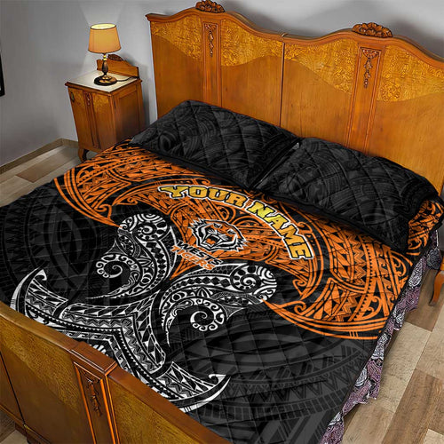 Personalized Wests Tigers Quilt Bed Set Polynesian Tribal Pattern Style