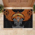 Personalized Wests Tigers Rubber Doormat Polynesian Tribal Pattern Style