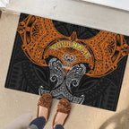 Personalized Wests Tigers Rubber Doormat Polynesian Tribal Pattern Style
