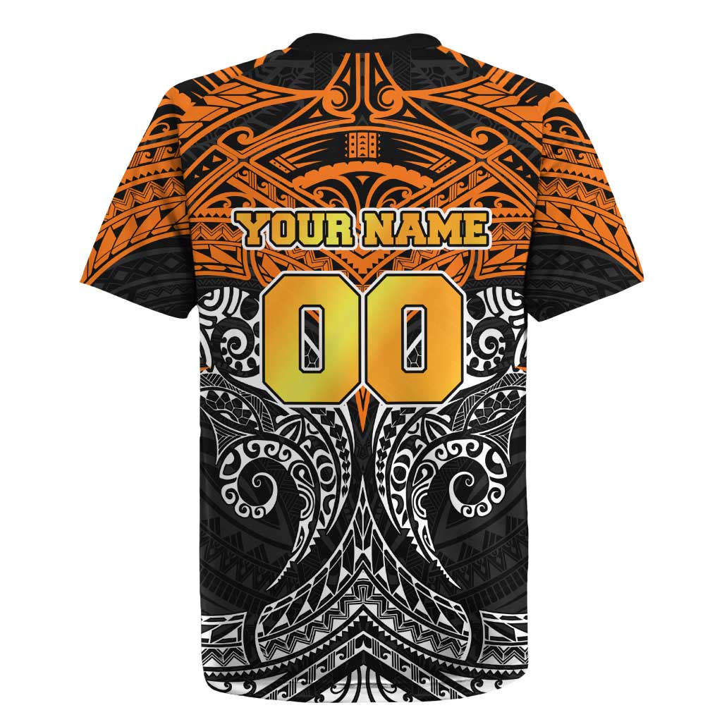 Personalized Wests Tigers Rugby Jersey Polynesian Tribal Pattern Style