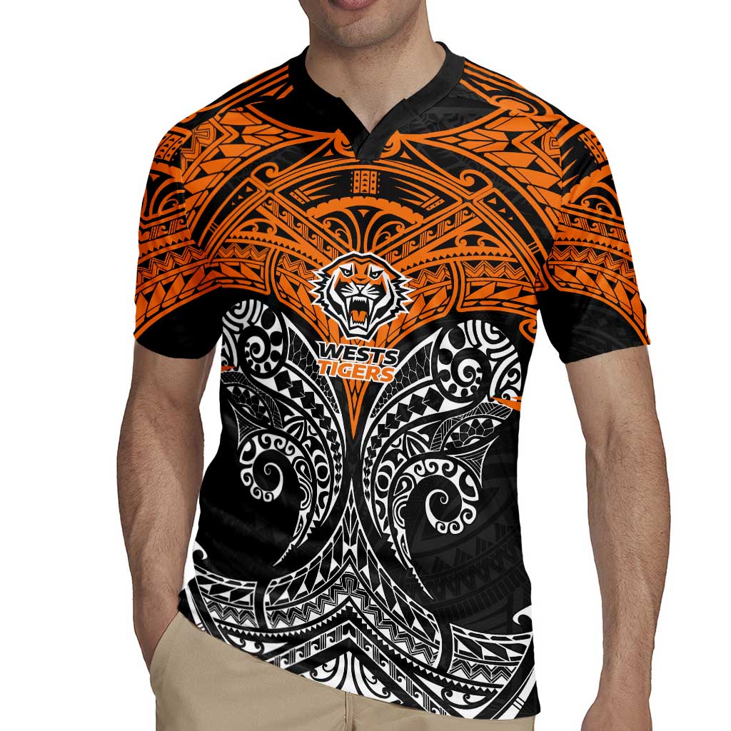 Personalized Wests Tigers Rugby Jersey Polynesian Tribal Pattern Style