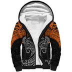 Personalized Wests Tigers Sherpa Hoodie Polynesian Tribal Pattern Style