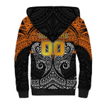 Personalized Wests Tigers Sherpa Hoodie Polynesian Tribal Pattern Style