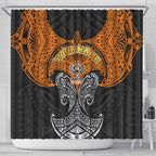 Personalized Wests Tigers Shower Curtain Polynesian Tribal Pattern Style