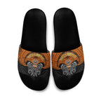 Personalized Wests Tigers Slide Sandals Polynesian Tribal Pattern Style