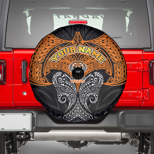 Personalized Wests Tigers Spare Tire Cover Polynesian Tribal Pattern Style