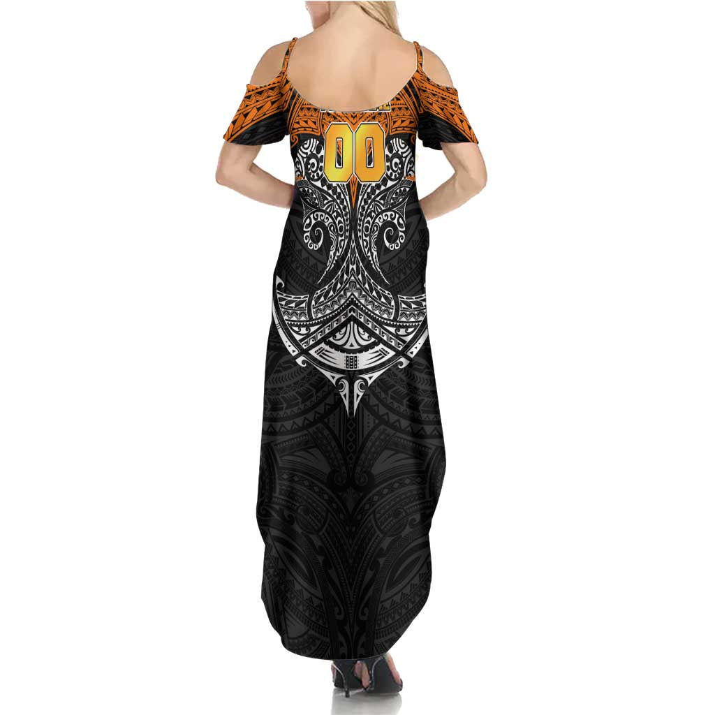 Personalized Wests Tigers Summer Maxi Dress Polynesian Tribal Pattern Style