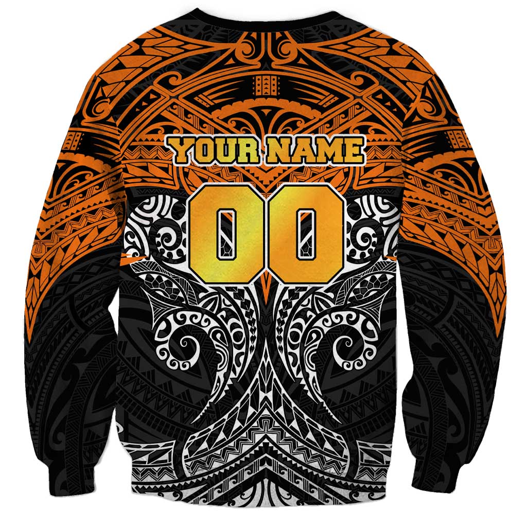 Personalized Wests Tigers Sweatshirt Polynesian Tribal Pattern Style