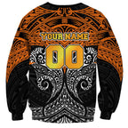 Personalized Wests Tigers Sweatshirt Polynesian Tribal Pattern Style