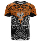 Personalized Wests Tigers T Shirt Polynesian Tribal Pattern Style