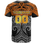 Personalized Wests Tigers T Shirt Polynesian Tribal Pattern Style