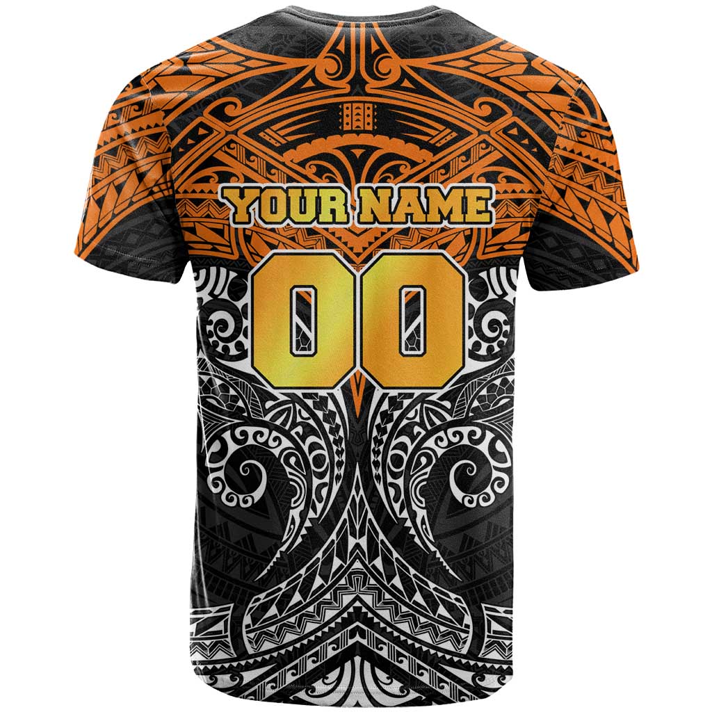 Personalized Wests Tigers T Shirt Polynesian Tribal Pattern Style