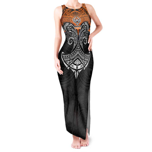 Personalized Wests Tigers Tank Maxi Dress Polynesian Tribal Pattern Style
