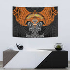 Personalized Wests Tigers Tapestry Polynesian Tribal Pattern Style