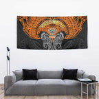 Personalized Wests Tigers Tapestry Polynesian Tribal Pattern Style