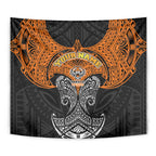 Personalized Wests Tigers Tapestry Polynesian Tribal Pattern Style