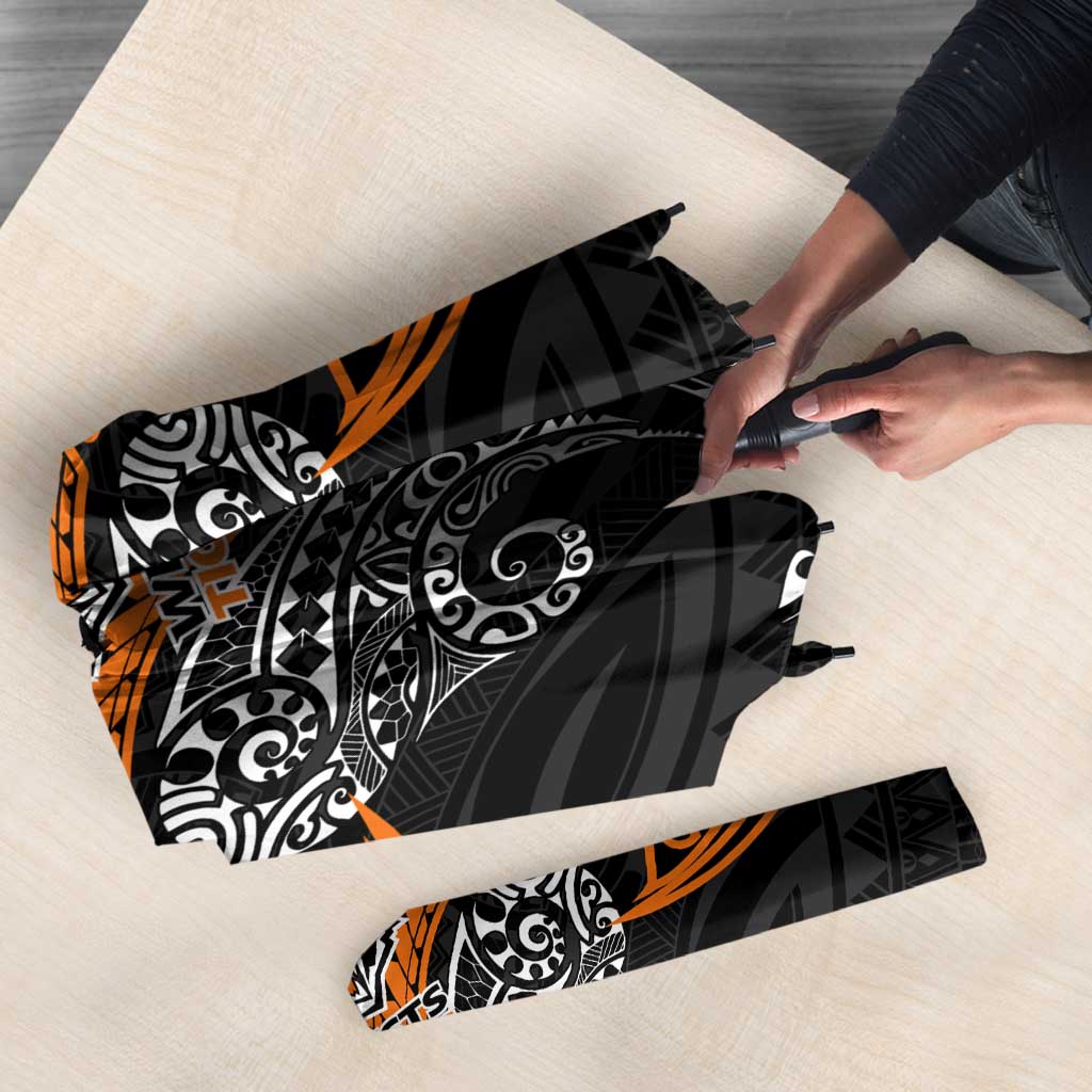 Personalized Wests Tigers Umbrella Polynesian Tribal Pattern Style