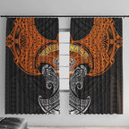 Personalized Wests Tigers Window Curtain Polynesian Tribal Pattern Style