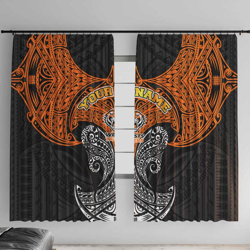 Personalized Wests Tigers Window Curtain Polynesian Tribal Pattern Style