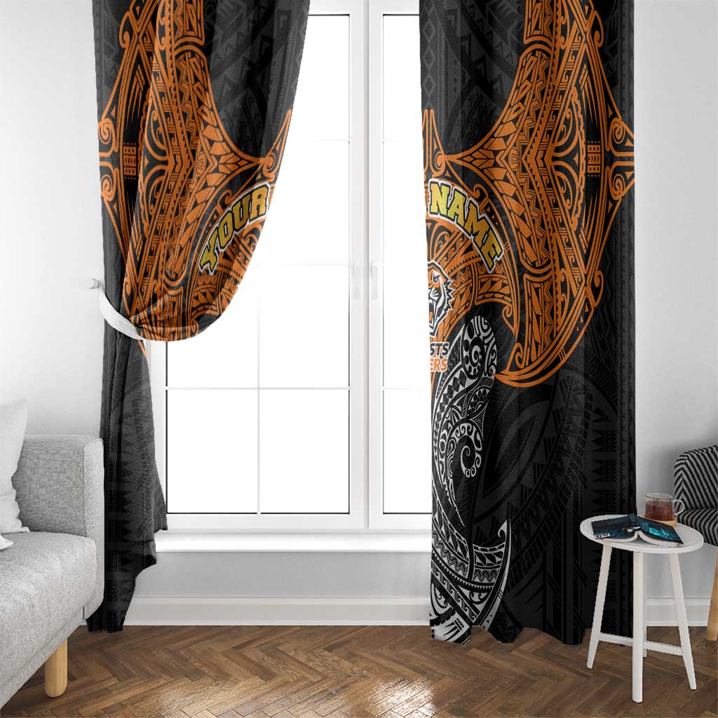 Personalized Wests Tigers Window Curtain Polynesian Tribal Pattern Style