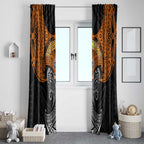 Personalized Wests Tigers Window Curtain Polynesian Tribal Pattern Style
