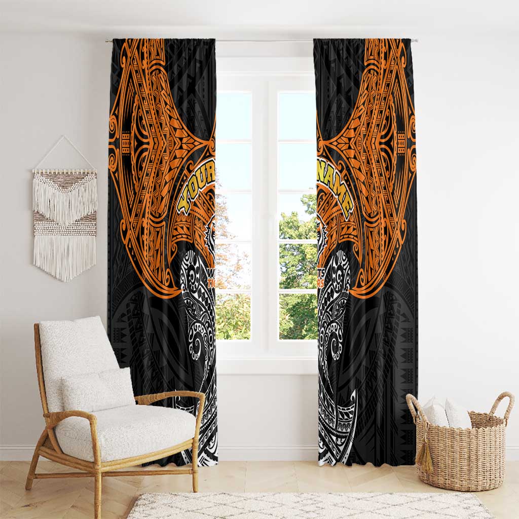 Personalized Wests Tigers Window Curtain Polynesian Tribal Pattern Style
