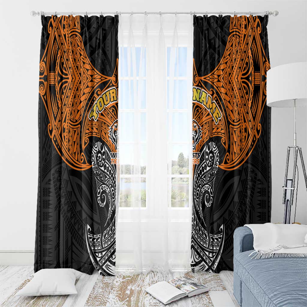 Personalized Wests Tigers Window Curtain Polynesian Tribal Pattern Style