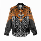 Personalized Wests Tigers Women Casual Shirt Polynesian Tribal Pattern Style