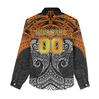 Personalized Wests Tigers Women Casual Shirt Polynesian Tribal Pattern Style