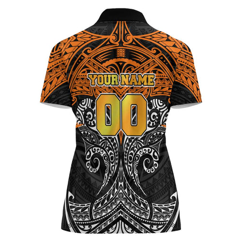 Personalized Wests Tigers Women Polo Shirt Polynesian Tribal Pattern Style