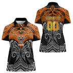 Personalized Wests Tigers Women Polo Shirt Polynesian Tribal Pattern Style