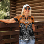 Personalized Wests Tigers Women Polo Shirt Polynesian Tribal Pattern Style