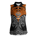 Personalized Wests Tigers Women Sleeveless Polo Shirt Polynesian Tribal Pattern Style